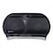 San Jamar Twin 9" Jumbo Tissue Dispenser, 19 x 5 1/4 x 12, Transparent Black Pearl R4000TBK - alternate 1